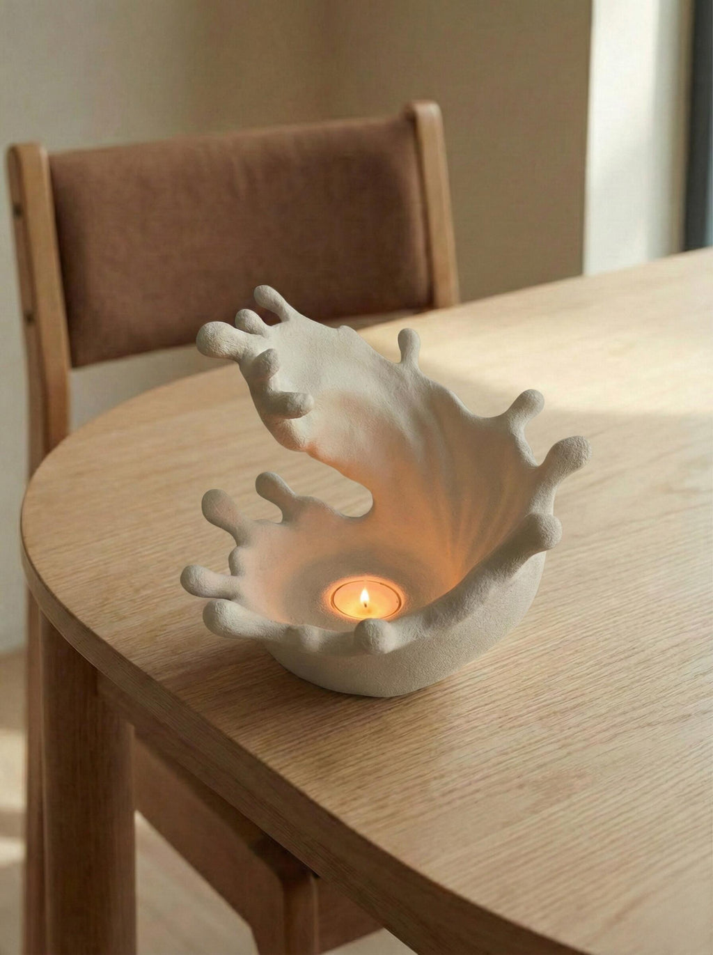 Flowing Joy Splash Ceramic Candle Holder