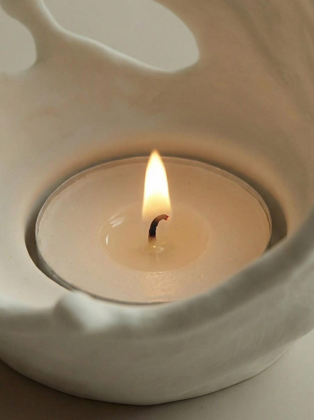 Flowing Joy Splash Ceramic Candle Holder