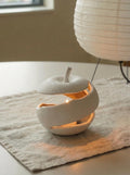 Peaceful Glow Apple Ceramic Candle Holder