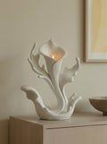 Wave Bloom Sculptural Ceramic Candle Holder