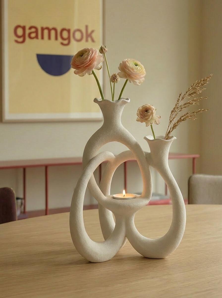 Two Souls Ceramic Candle Holder