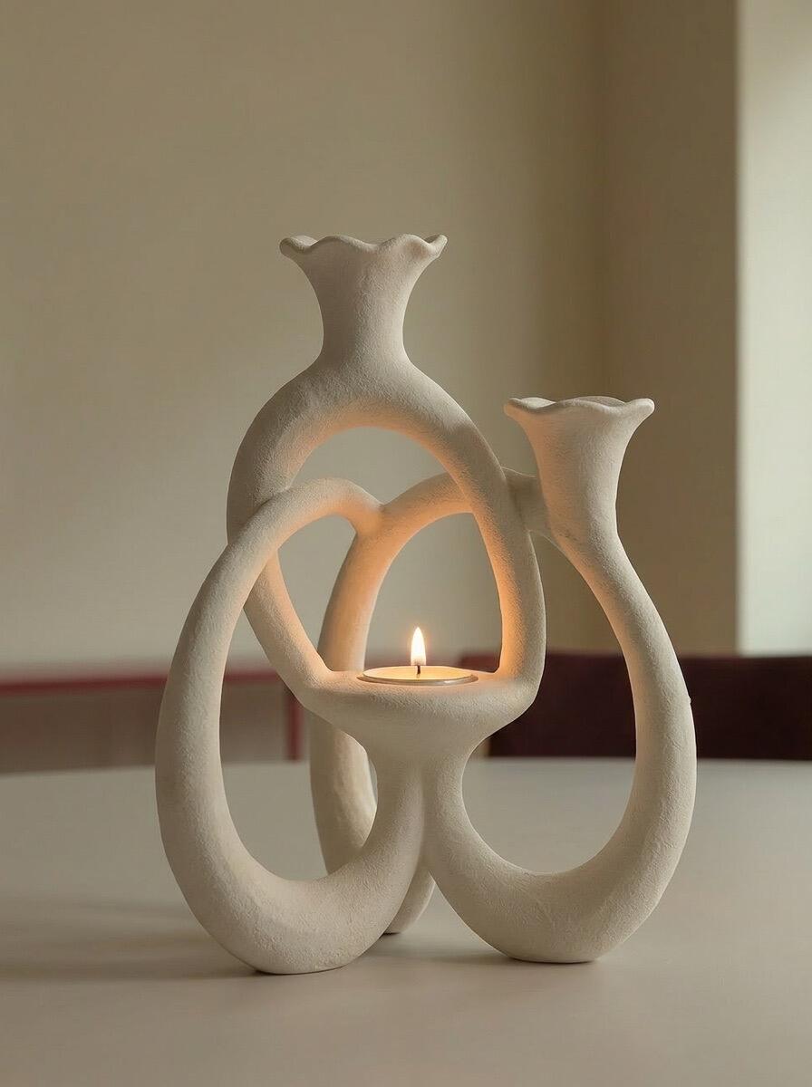 Two Souls Ceramic Candle Holder