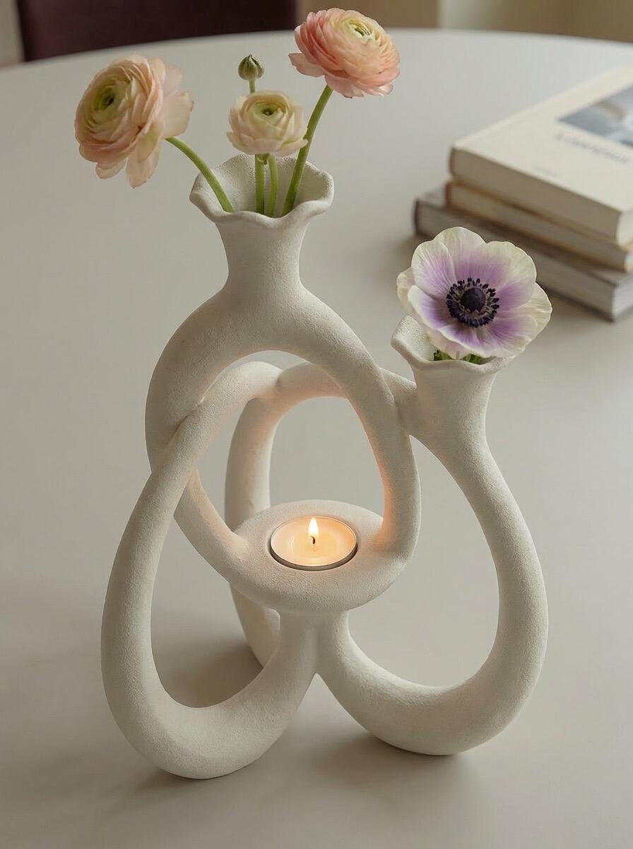 Two Souls Ceramic Candle Holder