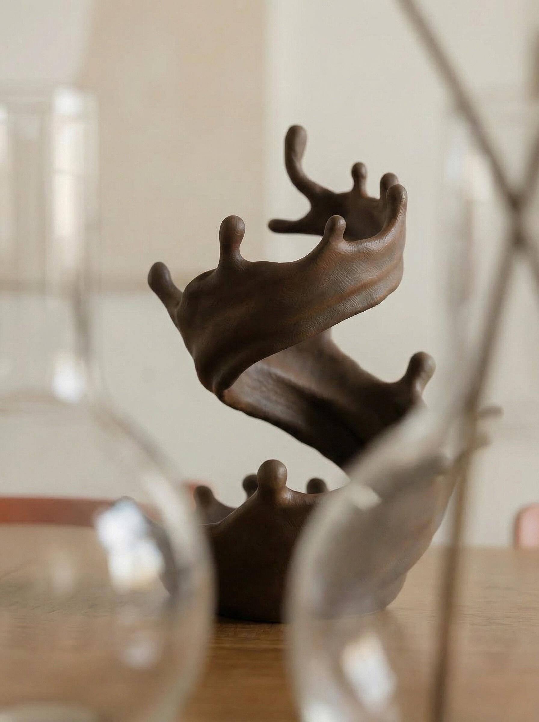 Flowing Joy Splash Ceramic Candle Holder