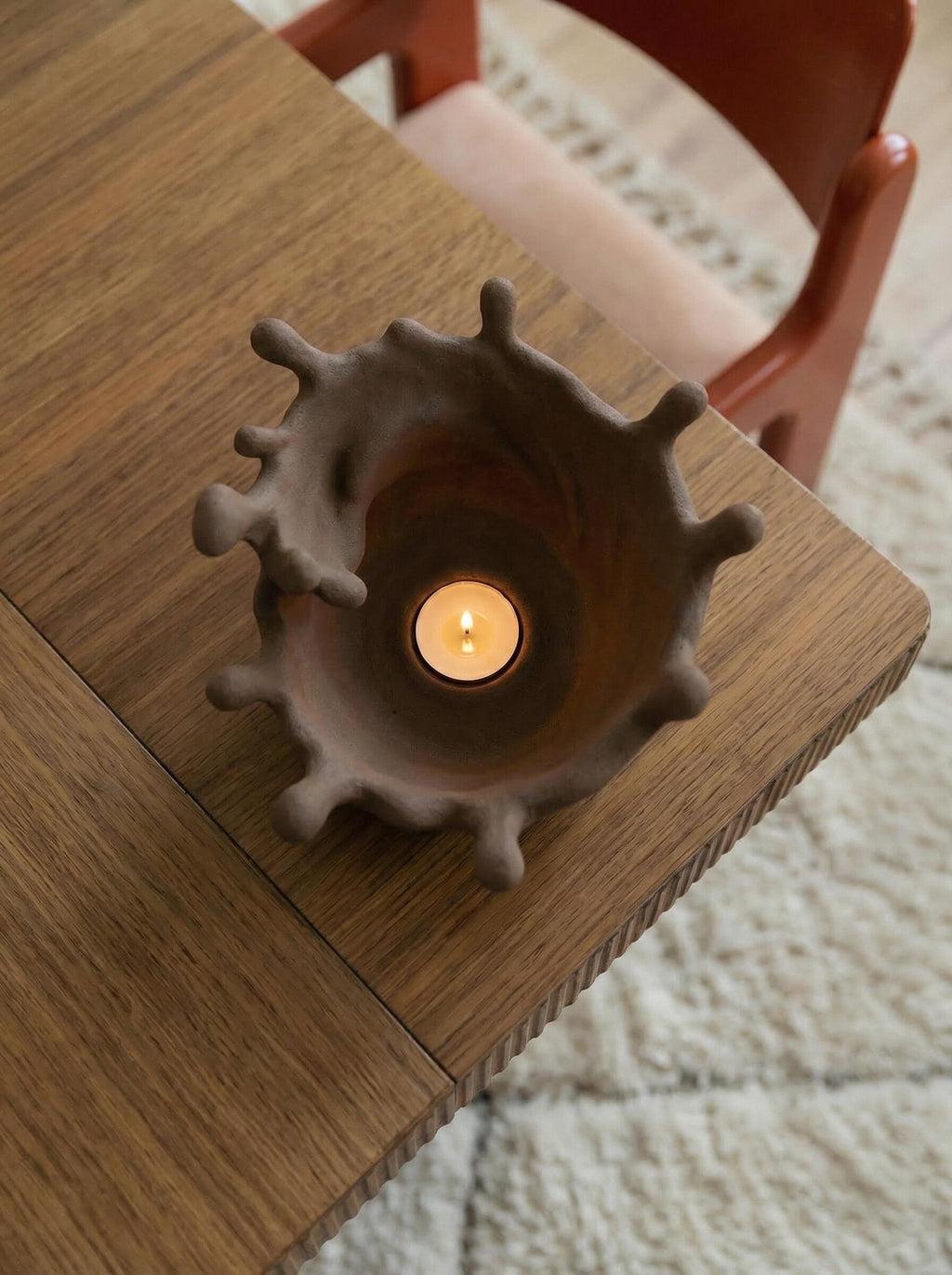 Flowing Joy Splash Ceramic Candle Holder
