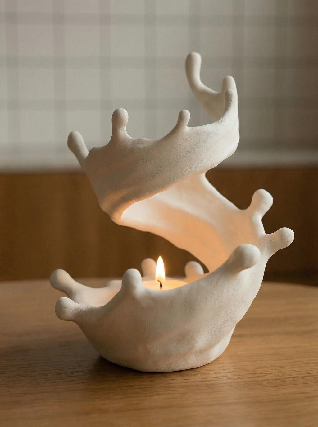 Flowing Joy Splash Ceramic Candle Holder