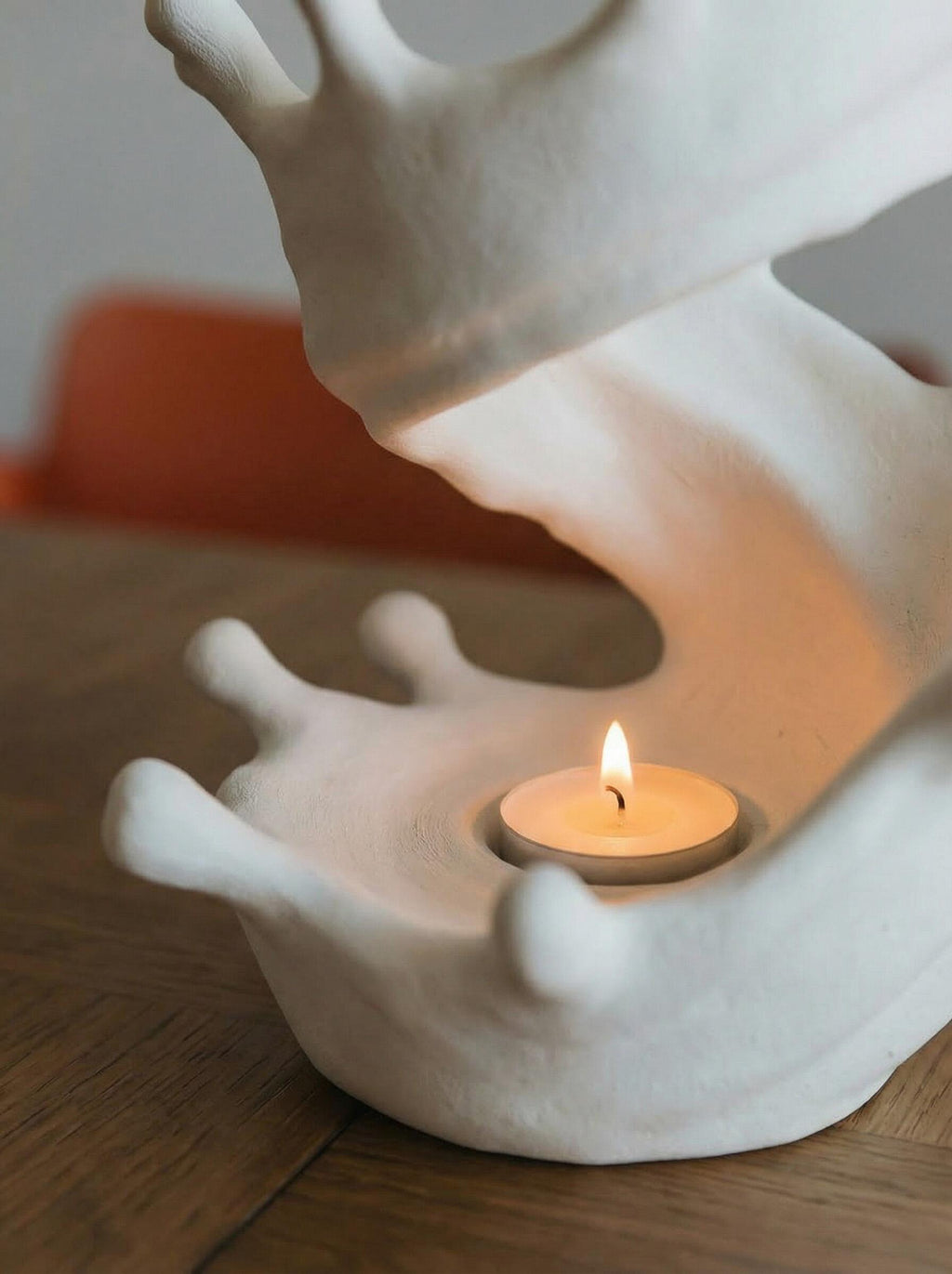 Flowing Joy Splash Ceramic Candle Holder