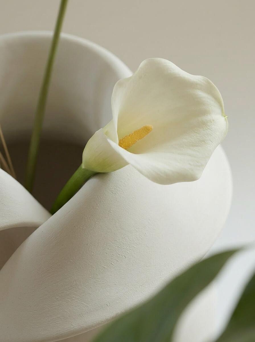 Unspoken Understanding Sculptural Plaster Vase