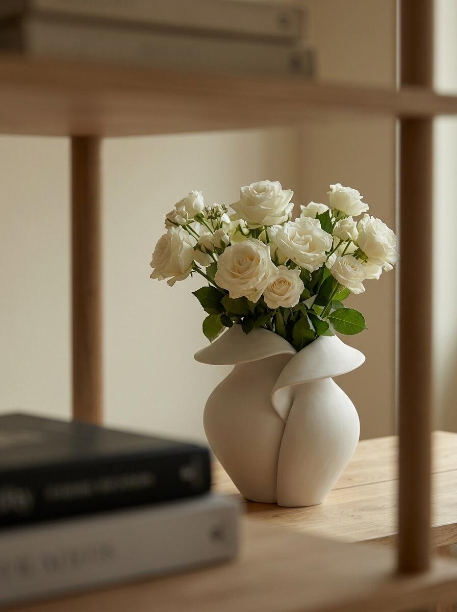 Unspoken Understanding Sculptural Plaster Vase