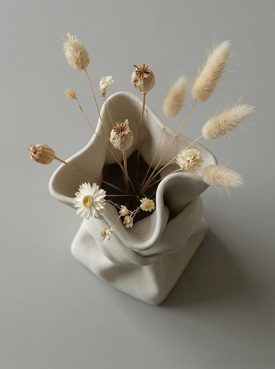 Knotted Bond Sculptural Plaster Vase