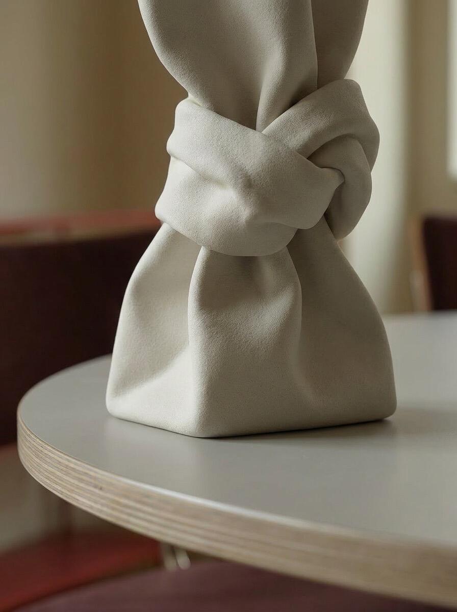 Knotted Bond Sculptural Plaster Vase