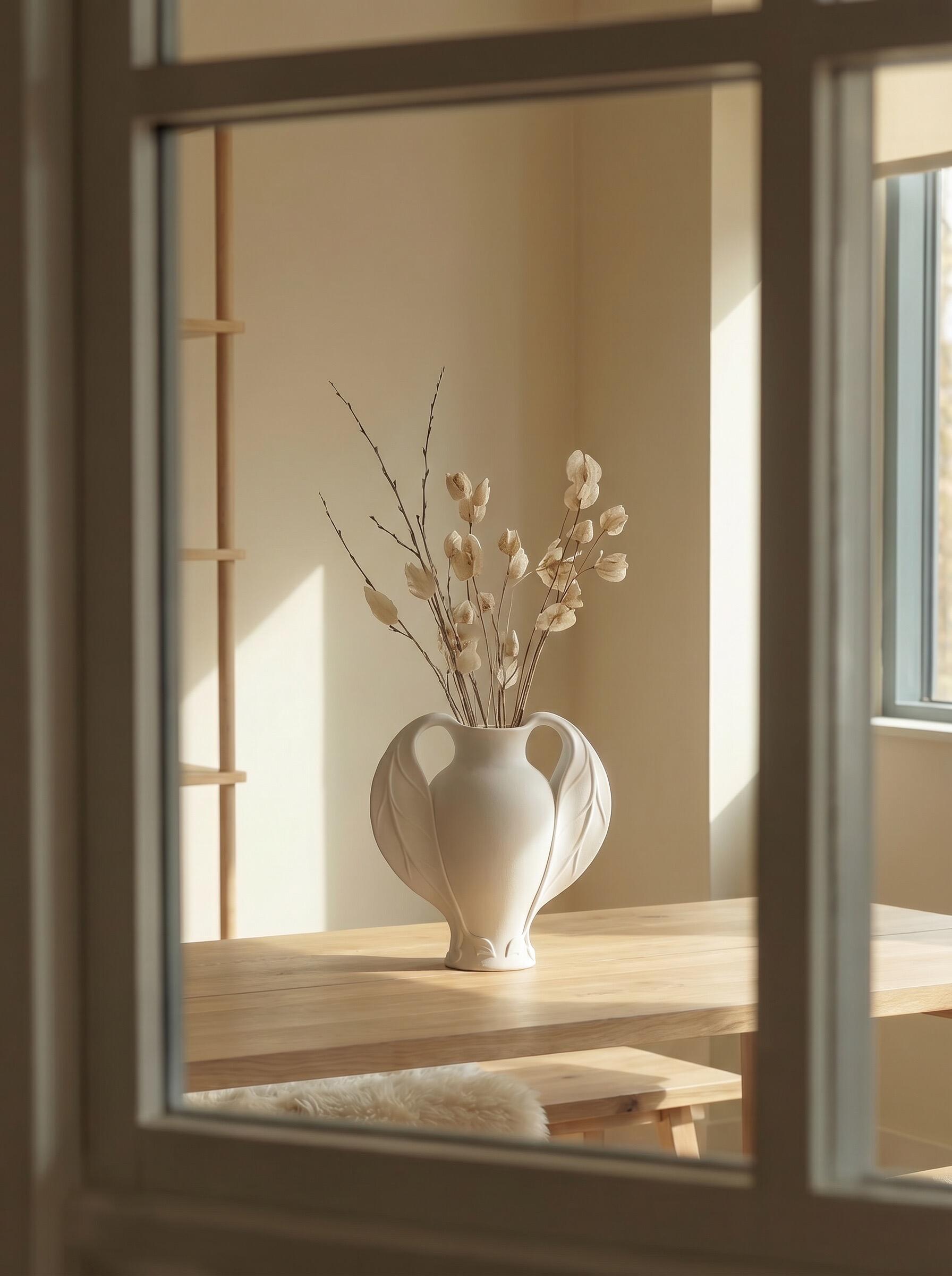 Flourishing Home Sculptural Ceramic Vase