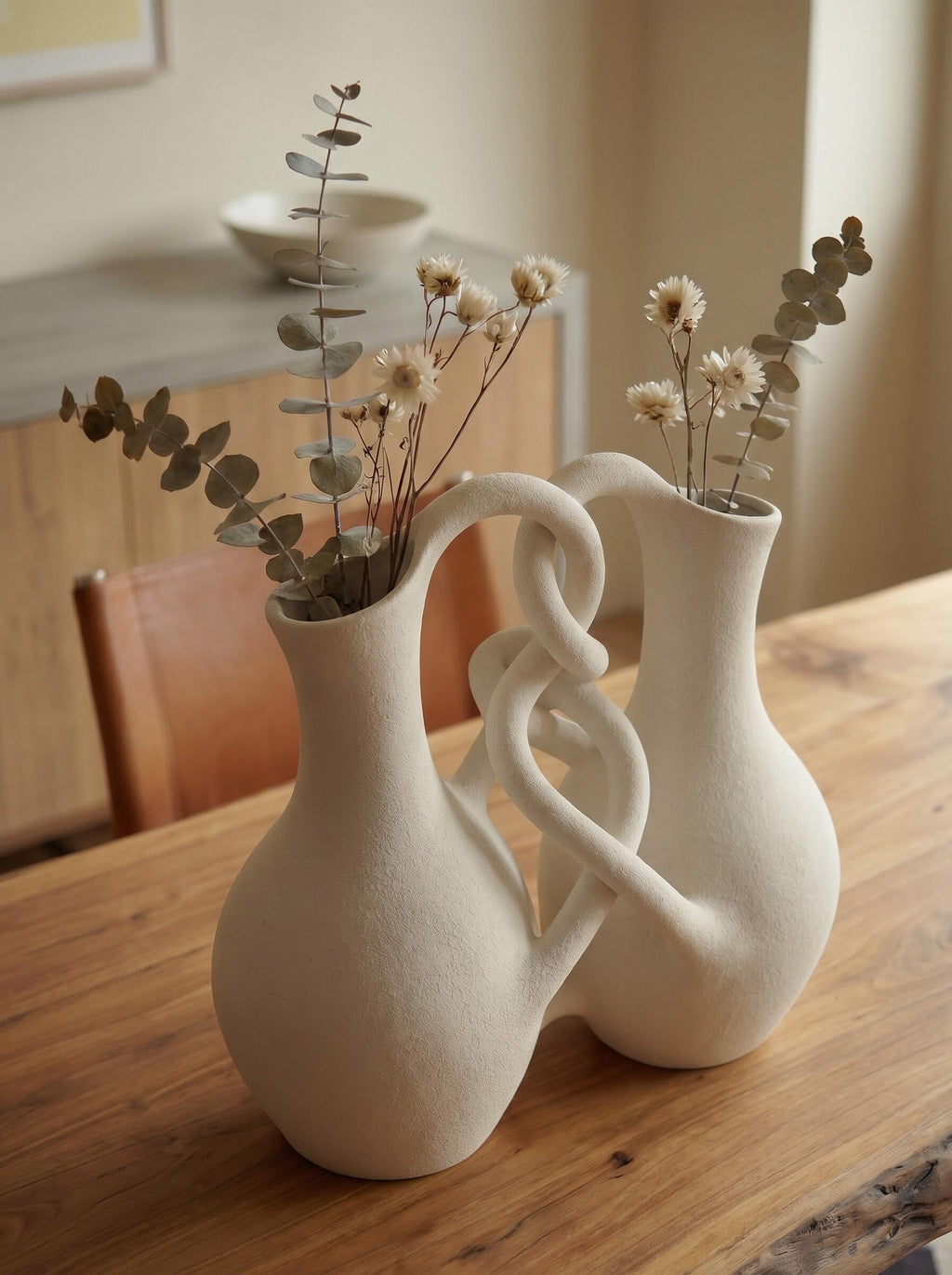 Entwined Branches Sculptural Ceramic Vase