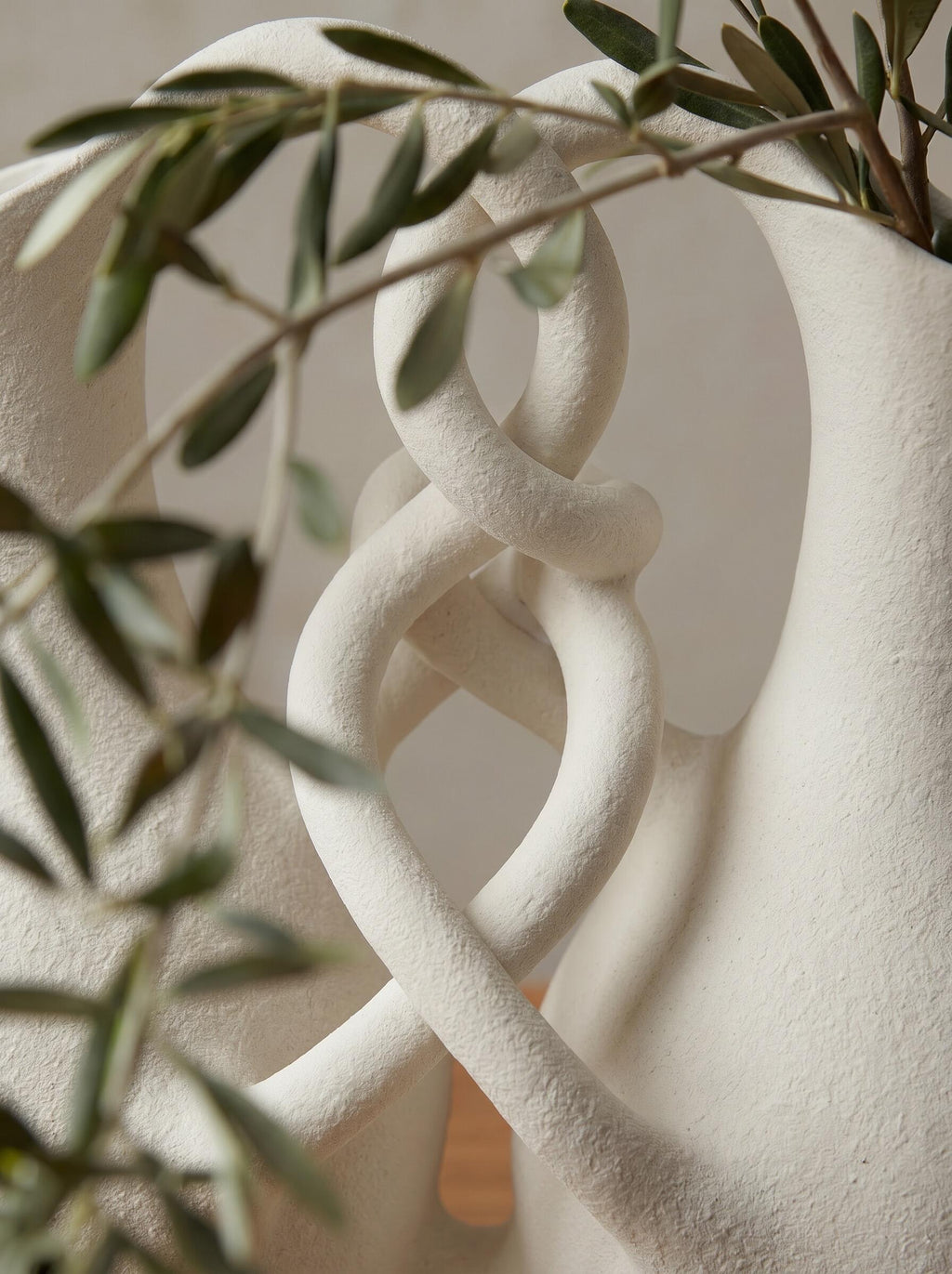 Entwined Branches Sculptural Ceramic Vase