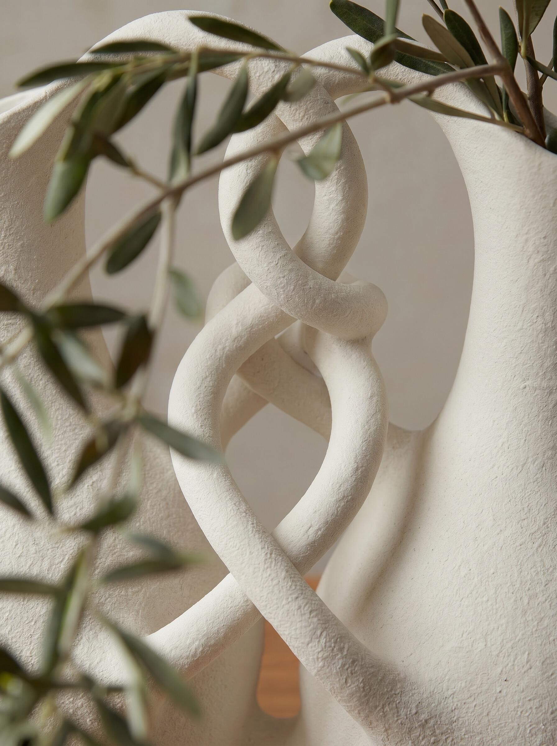 Entwined Branches Sculptural Ceramic Vase