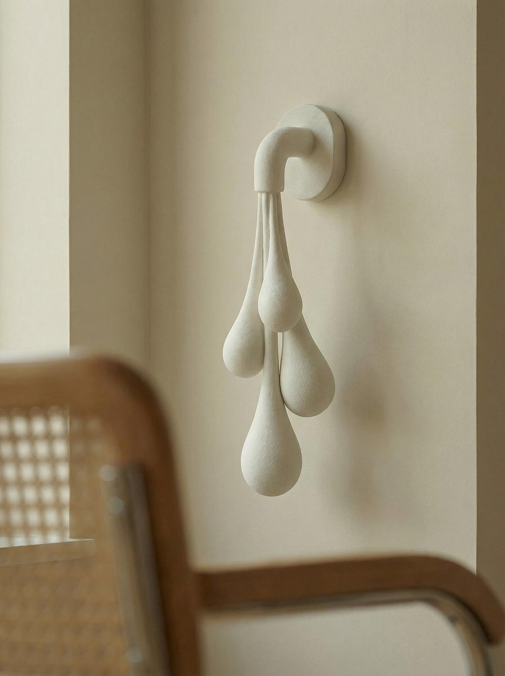 Lingering Flow Sculptural Plaster Wall Décor