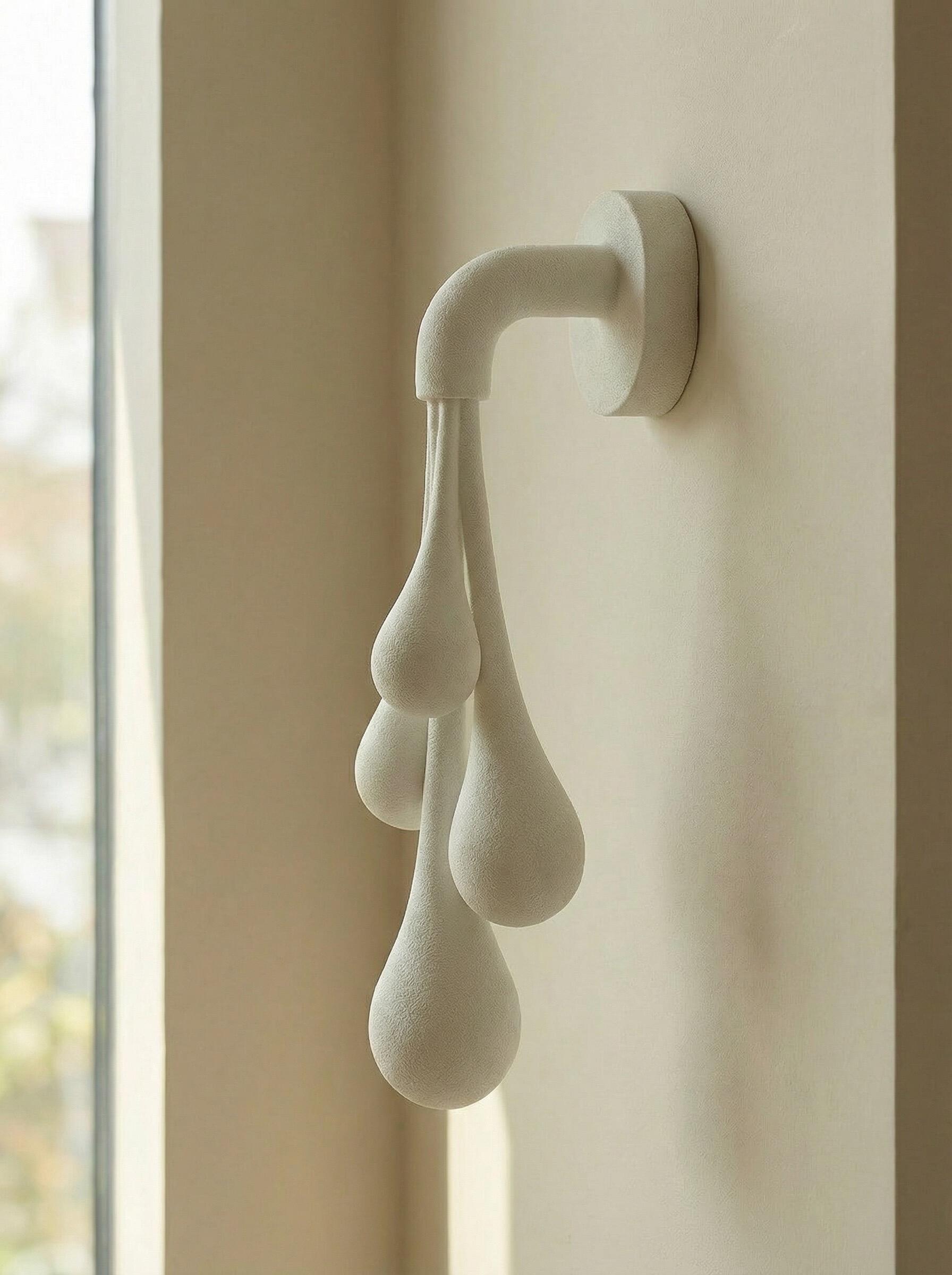 Lingering Flow Sculptural Plaster Wall Décor
