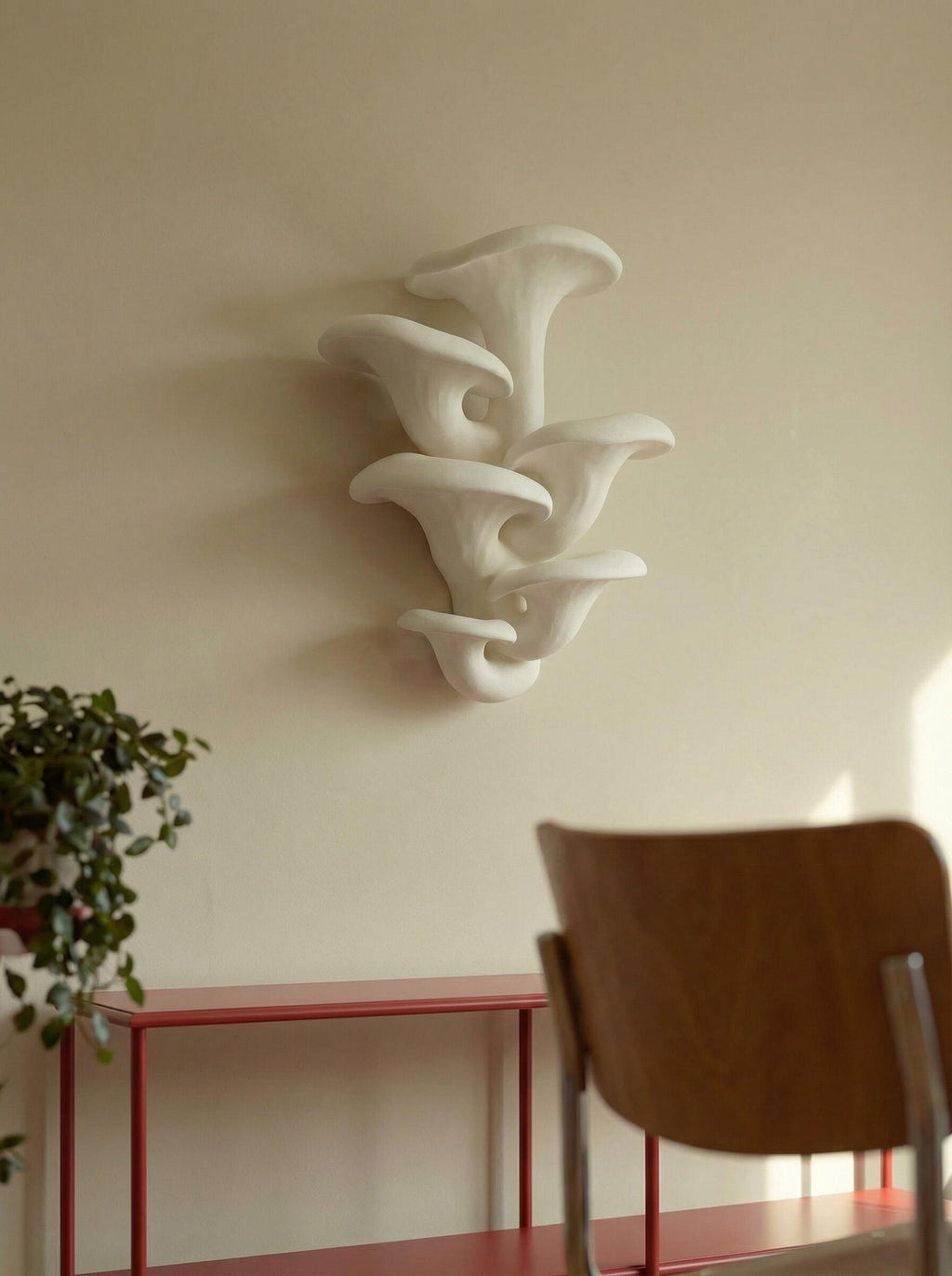 Kindred Mushroom Sculptural Plaster Wall Décor