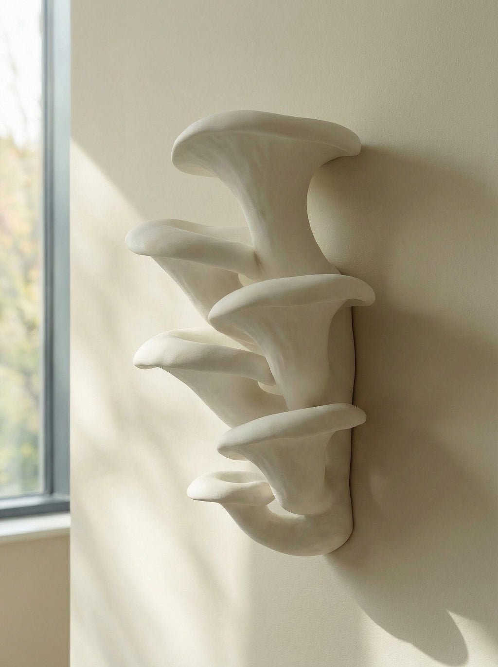 Kindred Mushroom Sculptural Plaster Wall Décor