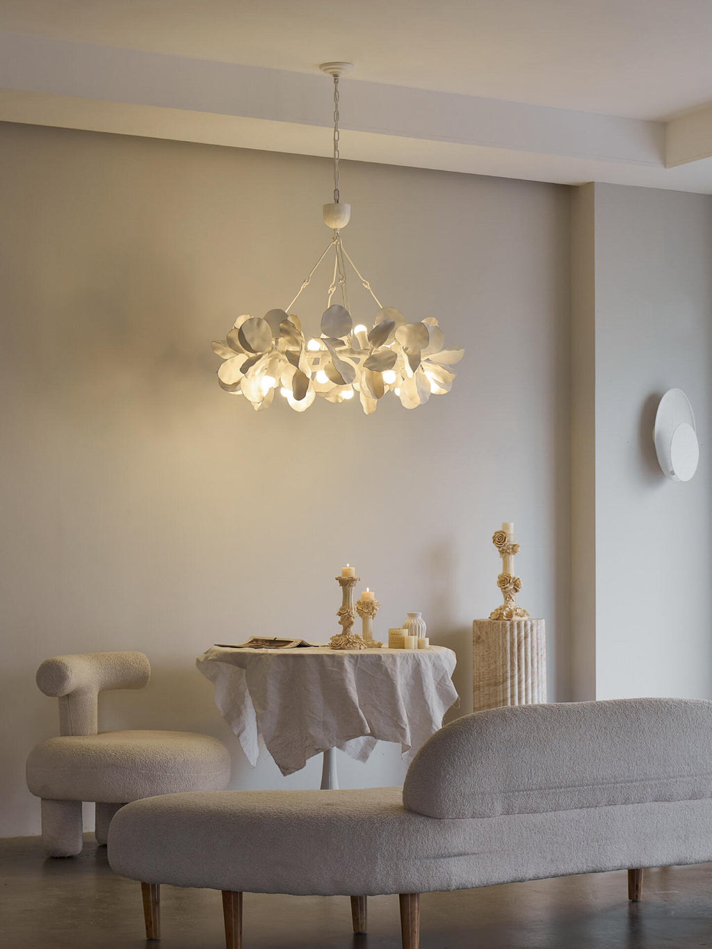 Clover Sculptural Plaster Resin Chandelier