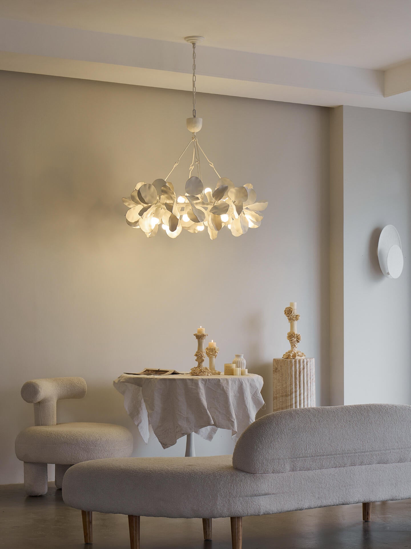 Clover Sculptural Plaster Resin Chandelier