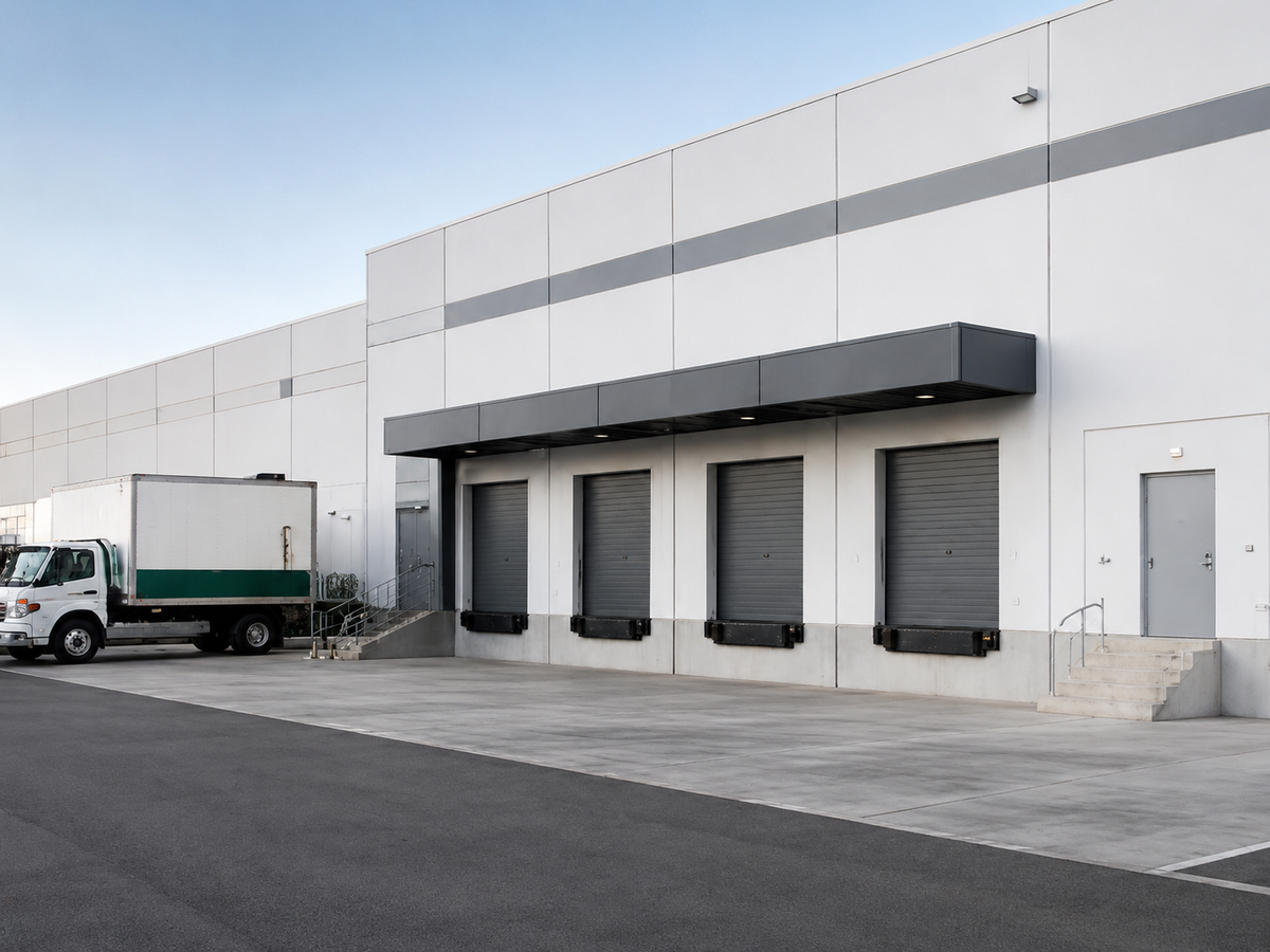 Logistics warehouse exterior