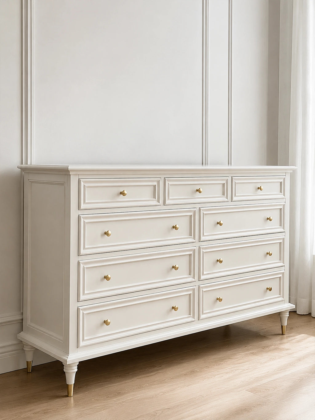 Elowen White Oak 10-Drawer Dresser