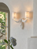 French Pleated Art Double Wall Sconce