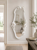 Notias Plaster Floral Wall Mirror