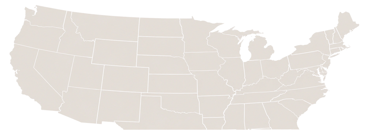 Contiguous United States shipping map